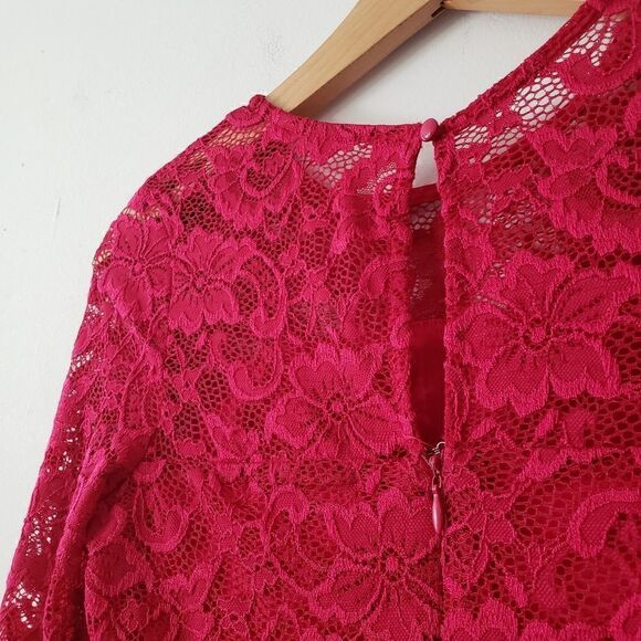 Social Stories Red Lace Dress S - Picture 4 of 7